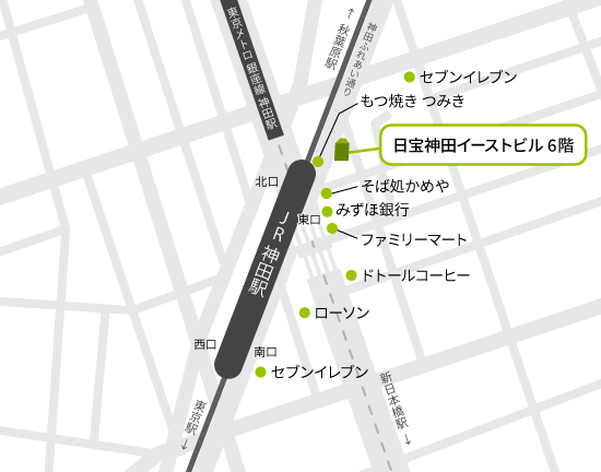 最寄り駅からリックまでの地図